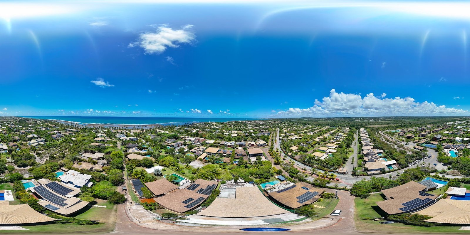 Vista panorâmica da Casa Condomínio Aldeia dos Coqueiros
