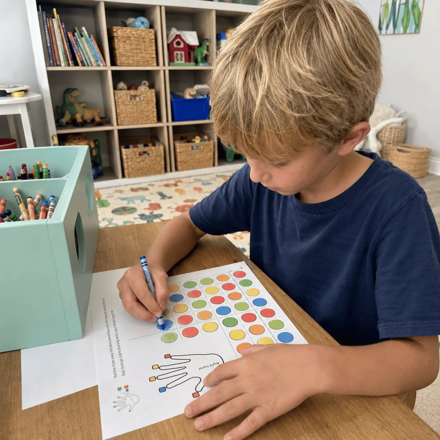 Child using NeuroKids activities